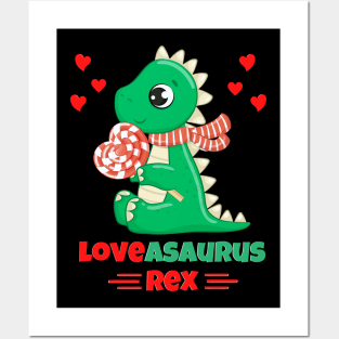 Loveasaurus Rex Valentine's Day dinosaur lovers Posters and Art